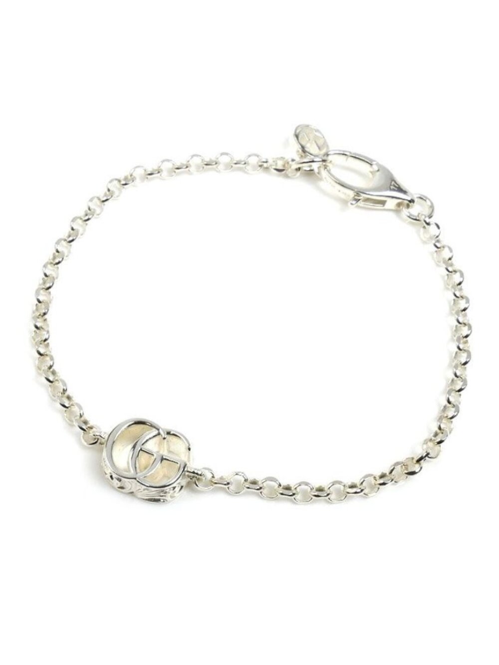 Gucci 925 Sterling Silver Double Bracelet 17 cm